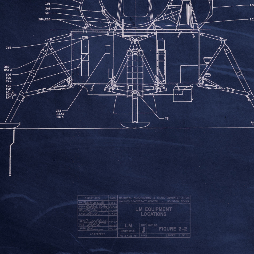 The Apollo Lunar Module Retro Poster - 24" x 36"