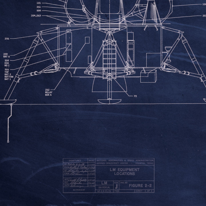 The Apollo Lunar Module Retro Poster - 24" x 36"
