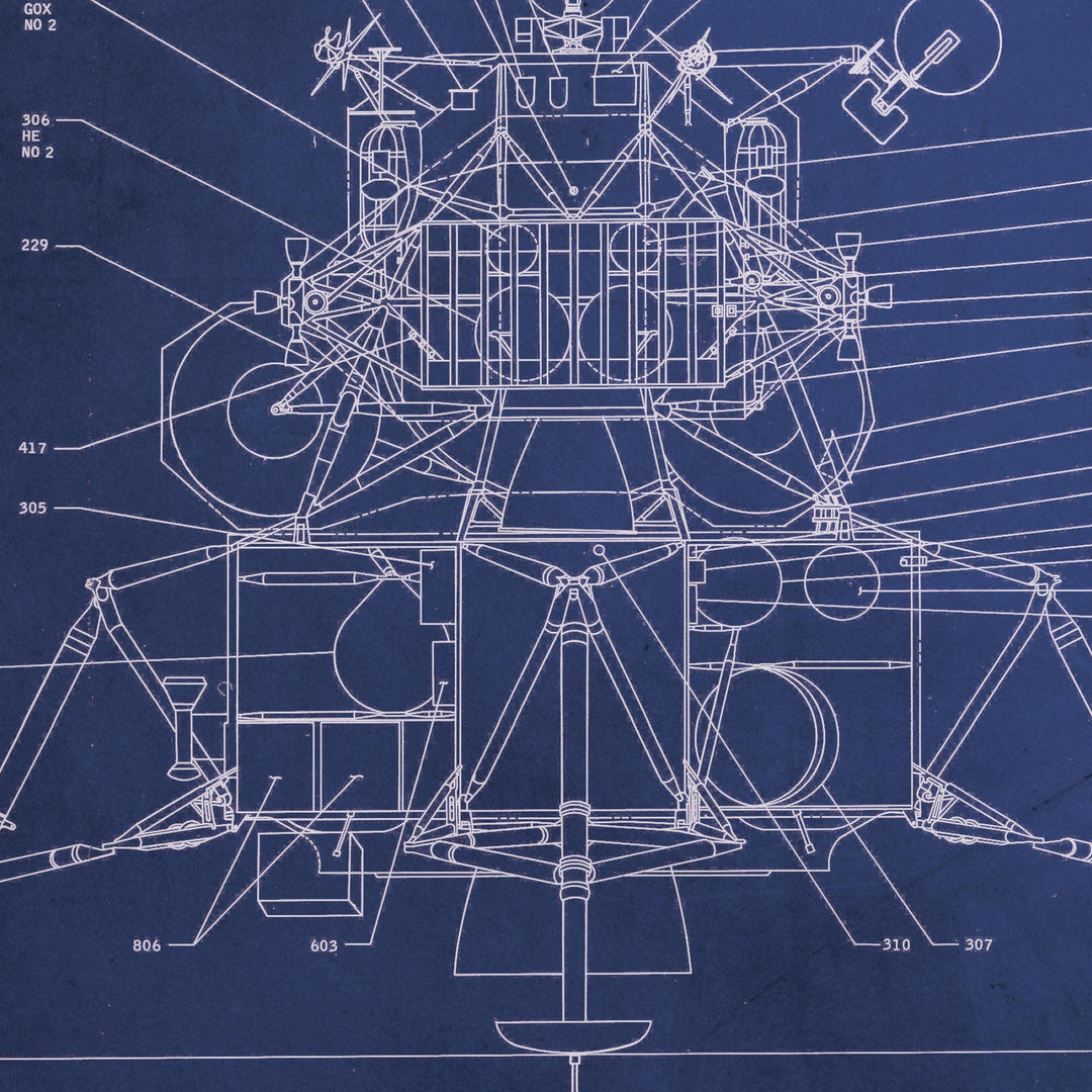 The Apollo Lunar Module Retro Poster - 24" x 36"