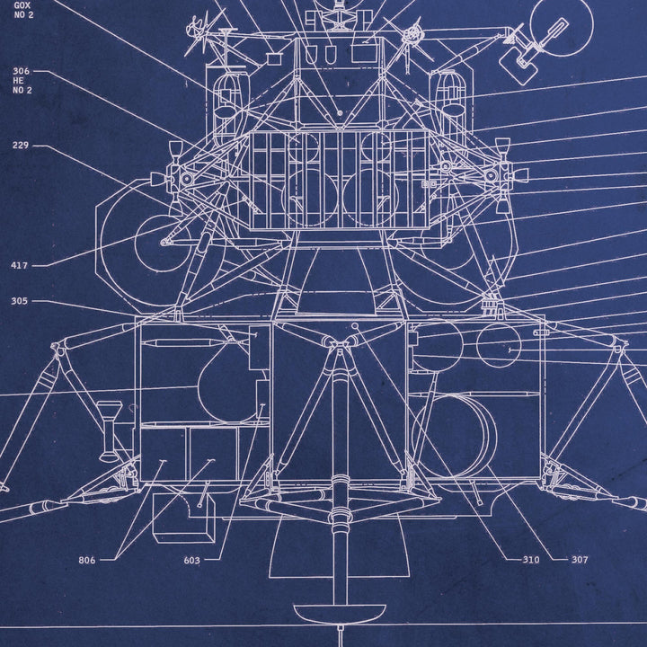 The Apollo Lunar Module Retro Poster - 24" x 36"