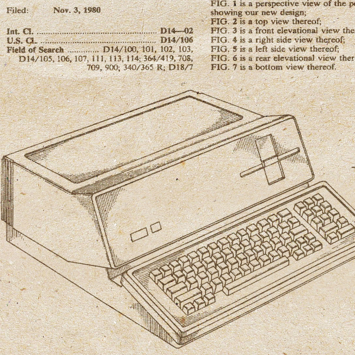 The Apple III 1983 Patent Pended Retro Poster - 24" x 36"