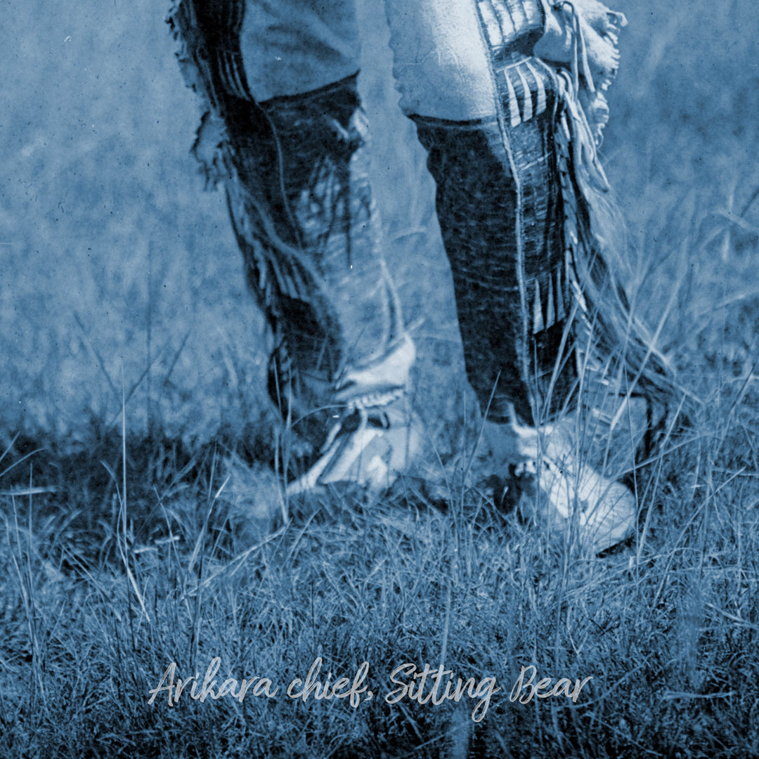 Arikara Chief Sitting Bear Retro Poster - 24" x 36"