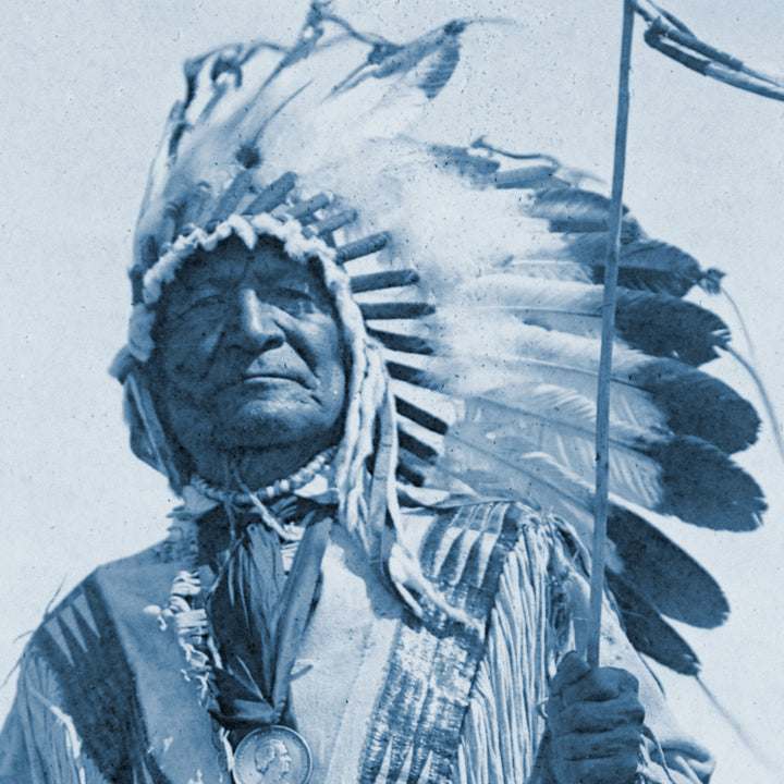 Arikara Chief Sitting Bear Retro Poster - 24" x 36"