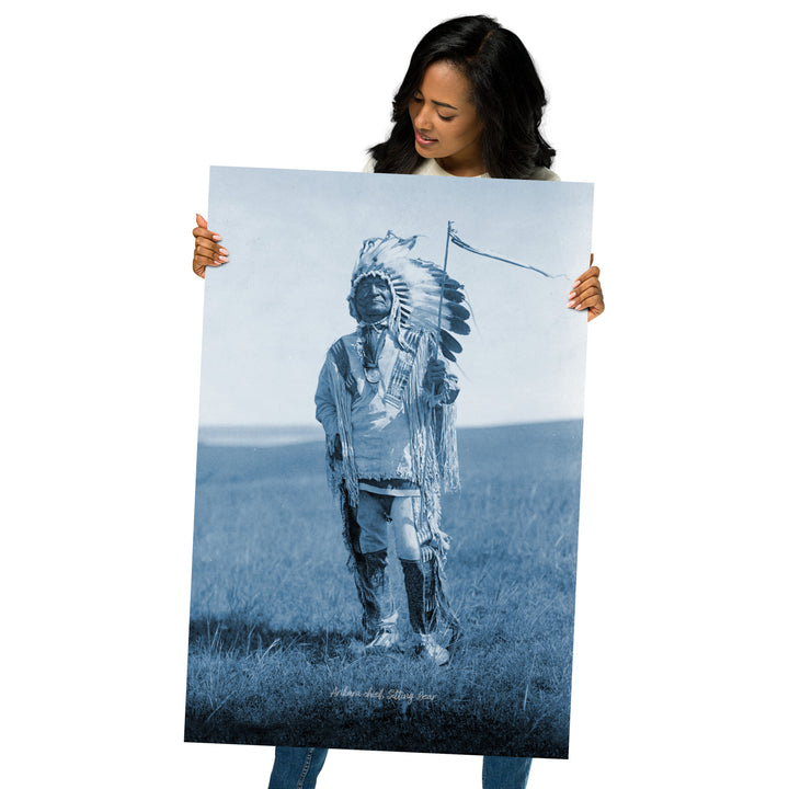Arikara Chief Sitting Bear Retro Poster - 24" x 36"