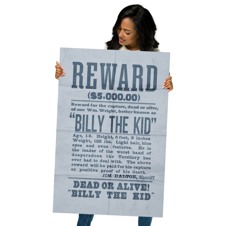 Billy The Kid Reward Retro Poster - 24" x  36"