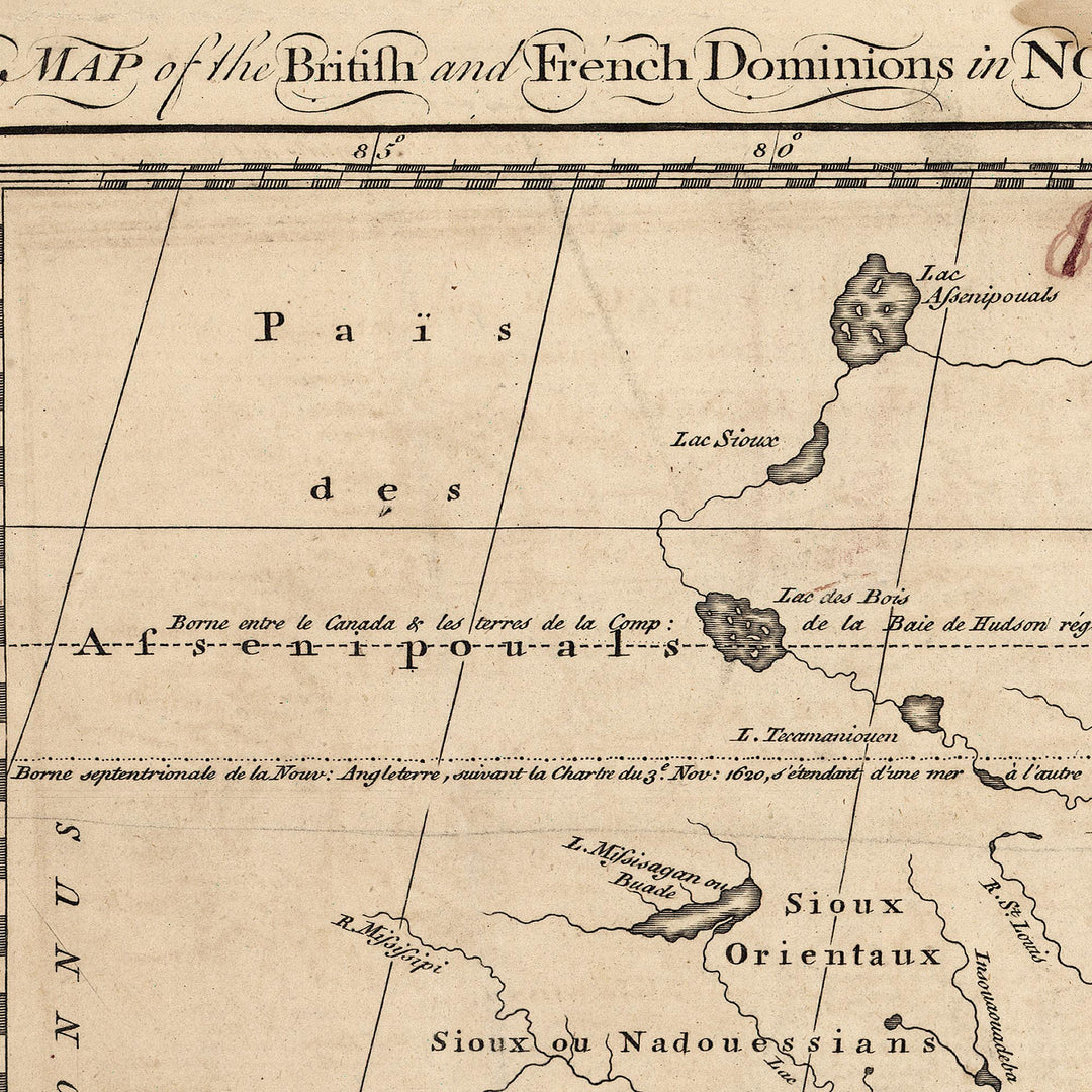 British and French Dominions 1759  Retro Poster - 36" x 24"