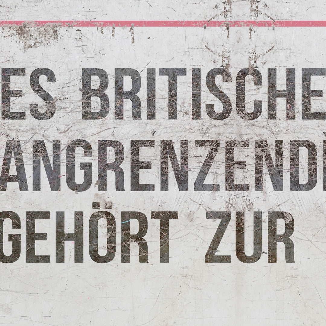 'End of British Sector/Do Not Pass This Point' Retro Poster - 36" x 24"