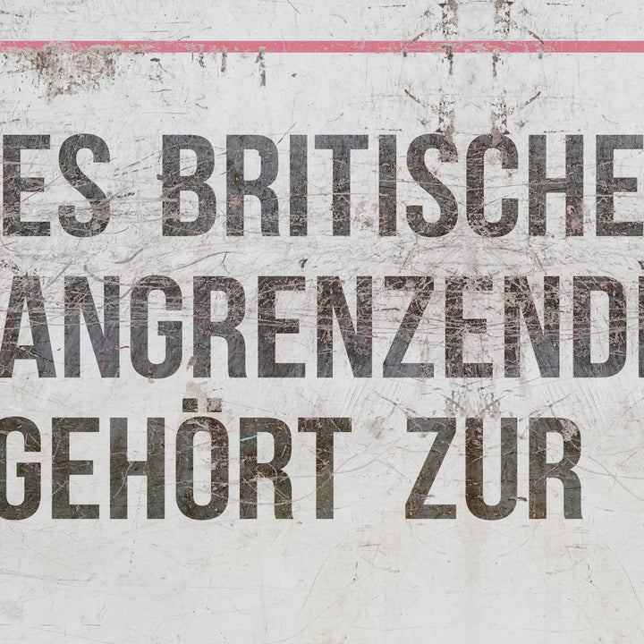 'End of British Sector/Do Not Pass This Point' Retro Poster - 36" x 24"