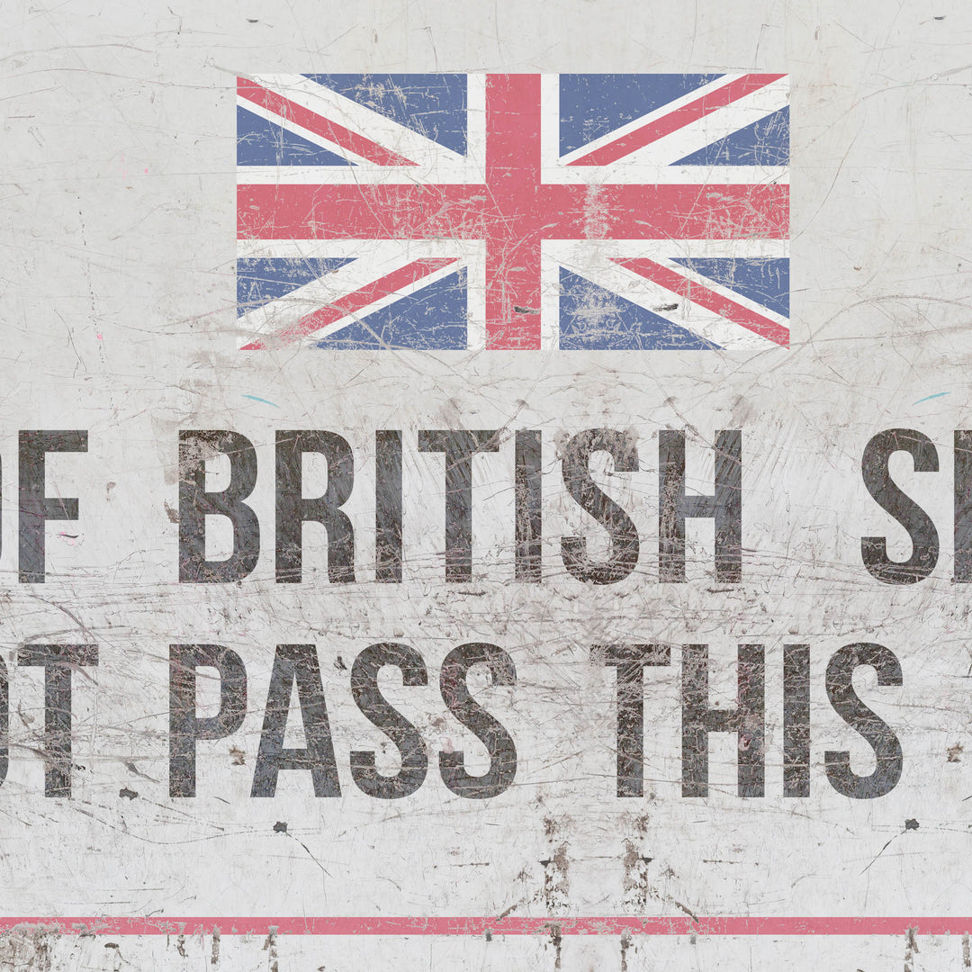 'End of British Sector/Do Not Pass This Point' Retro Poster - 36" x 24"