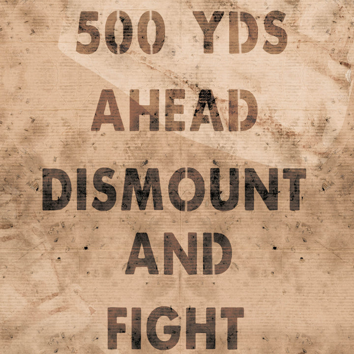 'Front Line 500 Yds Ahead' Retro Poster - 24" x 36"