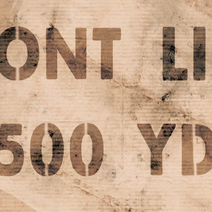 'Front Line 500 Yds Ahead' Retro Poster - 24" x 36"