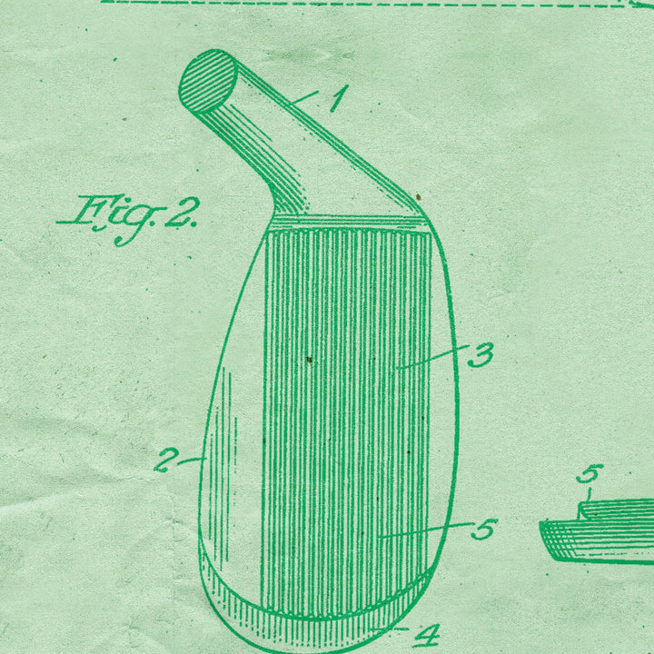 Golf Wedge Patent Pended 1925 Retro Poster  - 24" x 36"