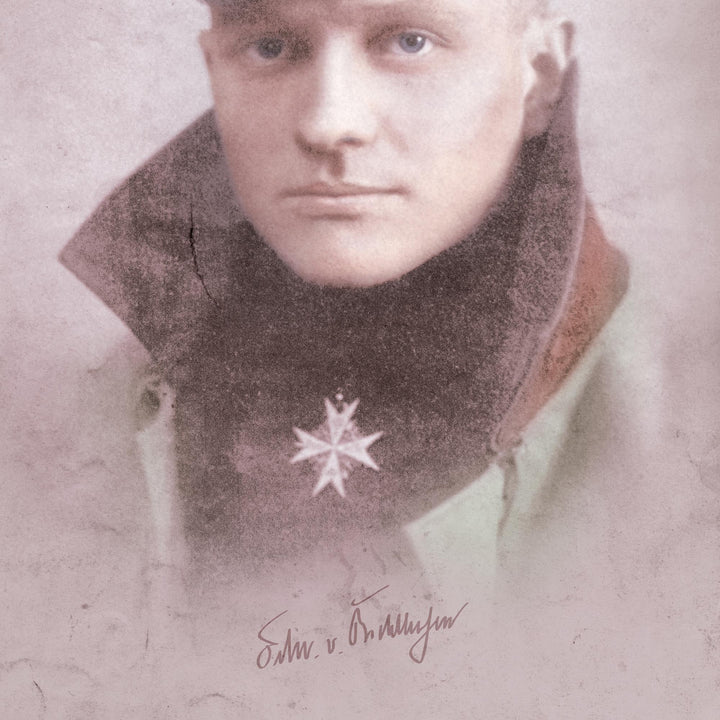 Manfred von Richthofen - The Red Baron Retro Poster - ww1 collection