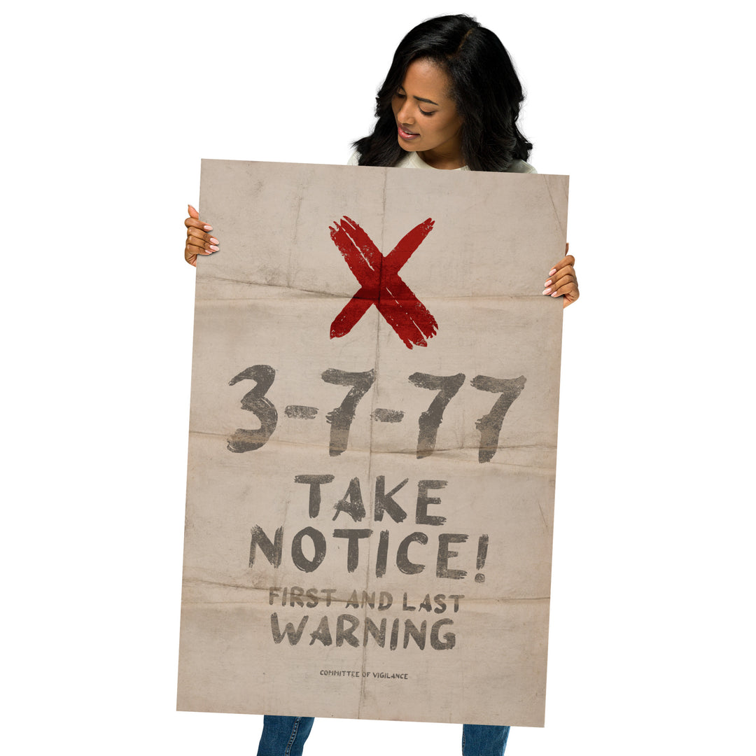 The Montana 3-7-77 Retro Poster - 24" x 36"