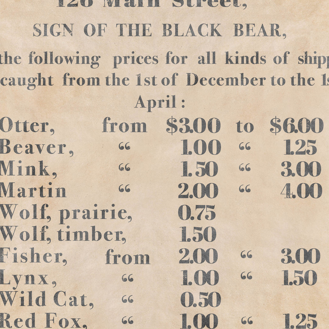 North American Fur Company Retro Poster - Old West Poster Collection