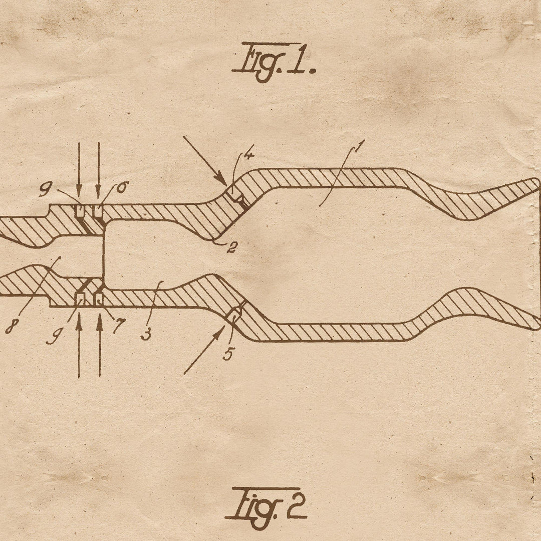 Rocket Engine Patent Pended 1954 Retro Poster - 24" x 36"