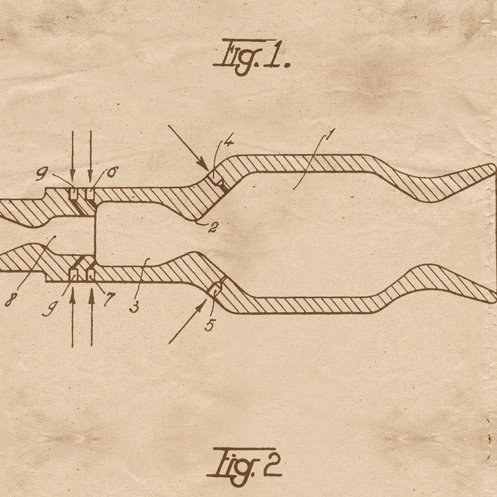 Rocket Engine Patent Pended 1954 Retro Poster - 24" x 36"