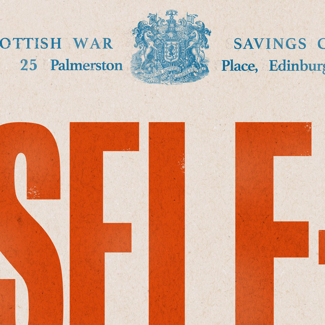 'Self Indulgence at this time is helping the Enemy!'  Retro Poster - 24" x 36"