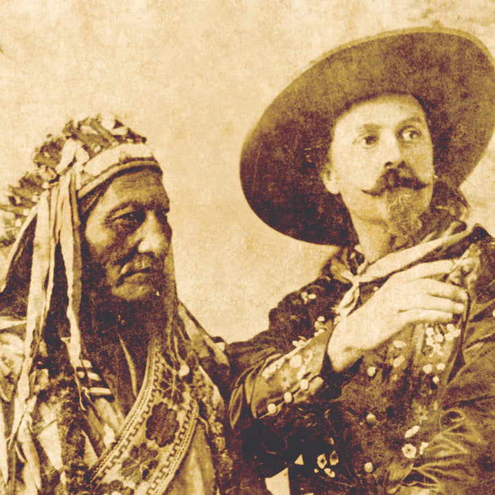 Sitting Bull and Buffalo Bill Retro Poster - Old West Poster Collection