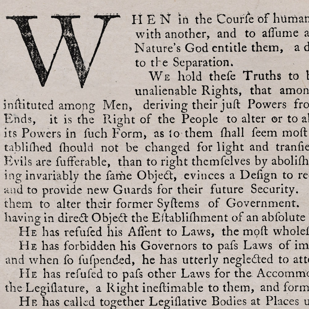 The 1776 Declaration of Independence Retro Poster - 24" x 36"