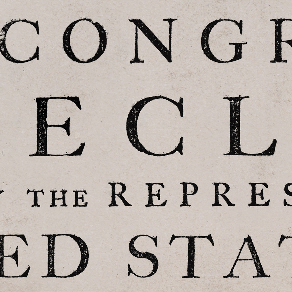 The 1776 Declaration of Independence Retro Poster - 24" x 36"