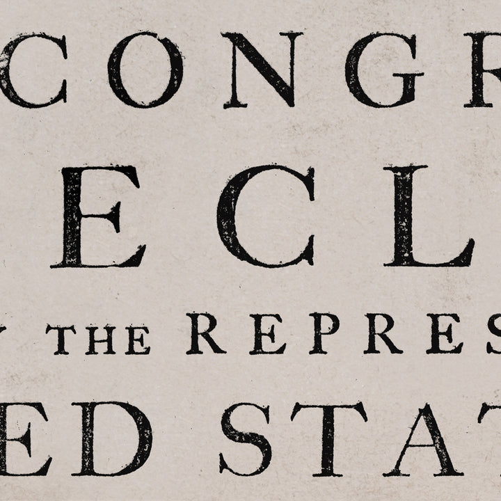 The 1776 Declaration of Independence Retro Poster - 24" x 36"