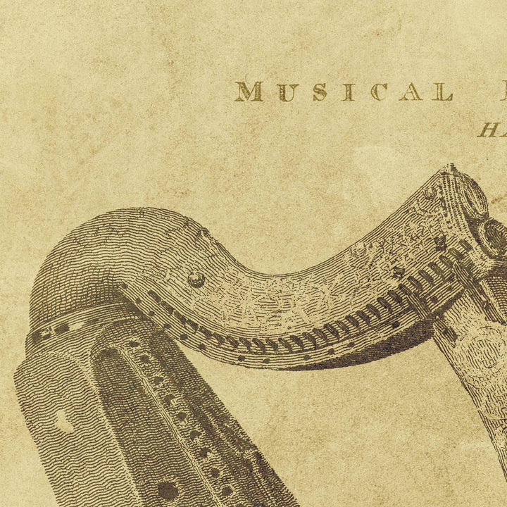 The Brian Boru Harp Retro Poster - 24" x 36"