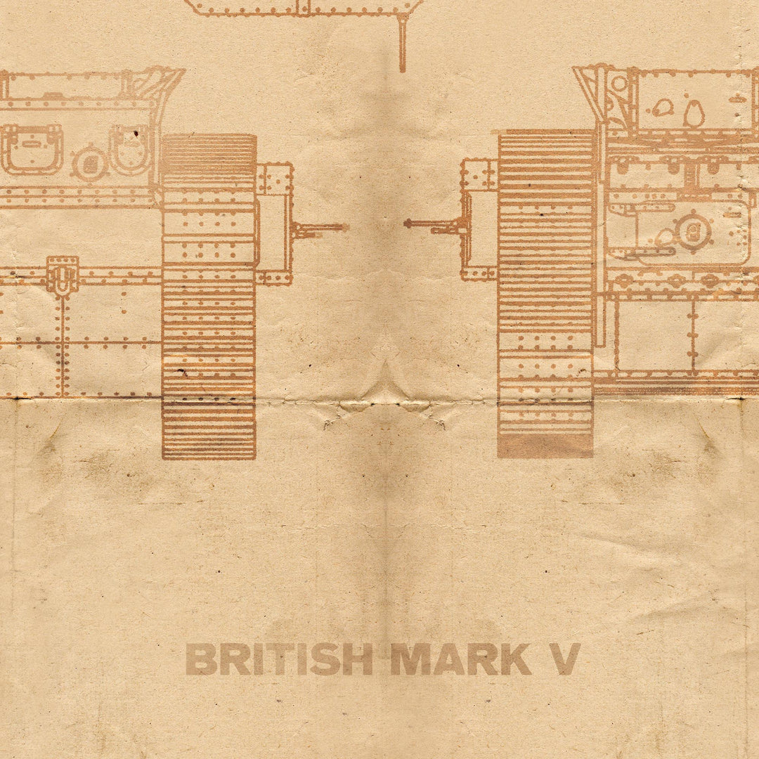 The British Mark V Tank Retro Poster - WW1