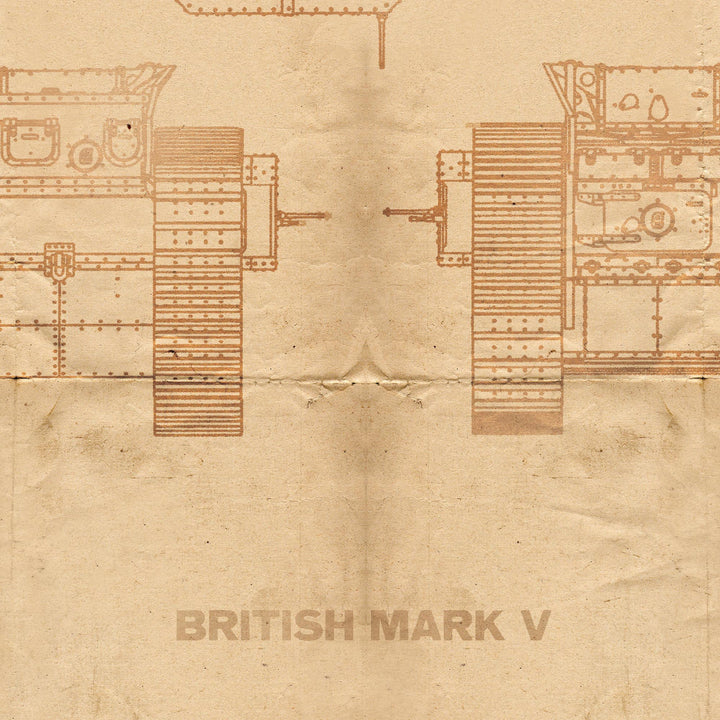 The British Mark V Tank Retro Poster - WW1