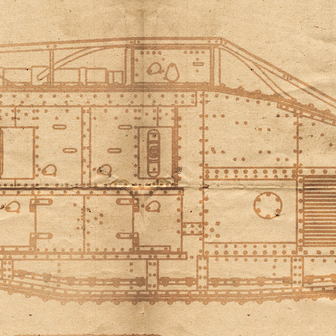 The British Mark V Tank Retro Poster - WW1