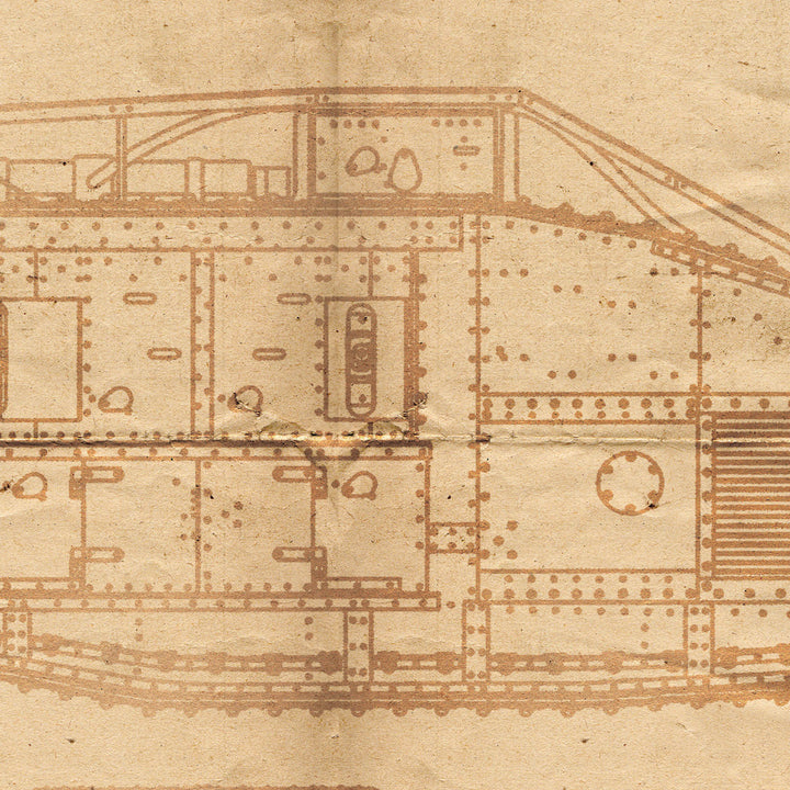 The British Mark V Tank Retro Poster - WW1