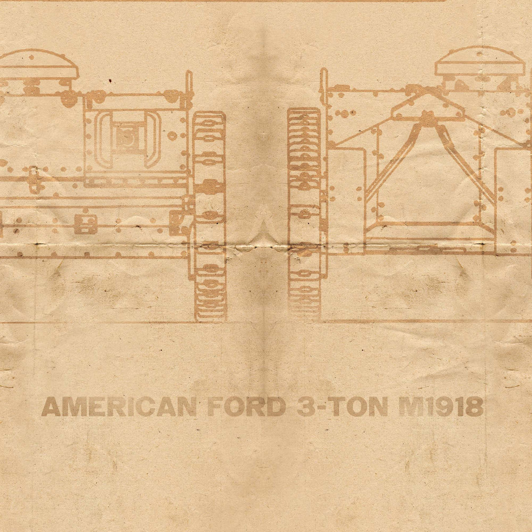 The Ford 3-Ton M1918 Tank Retro Poster - 24" x 36" ww1