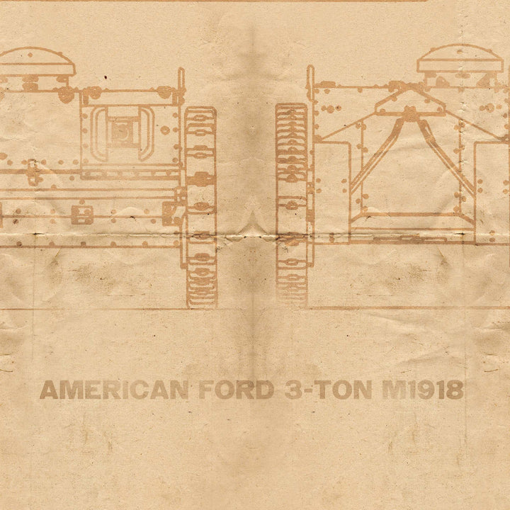 The Ford 3-Ton M1918 Tank Retro Poster - 24" x 36" ww1
