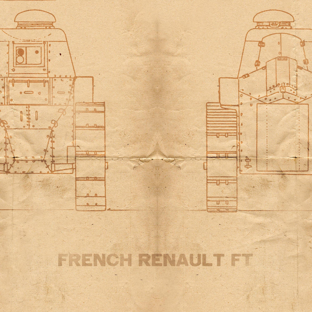 The Renault FT Tank Retro Poster - 24" x 36" -ww1
