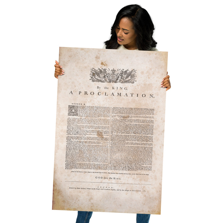 The Royal Proclamation of 1763 Retro Poster - 24" x 36"