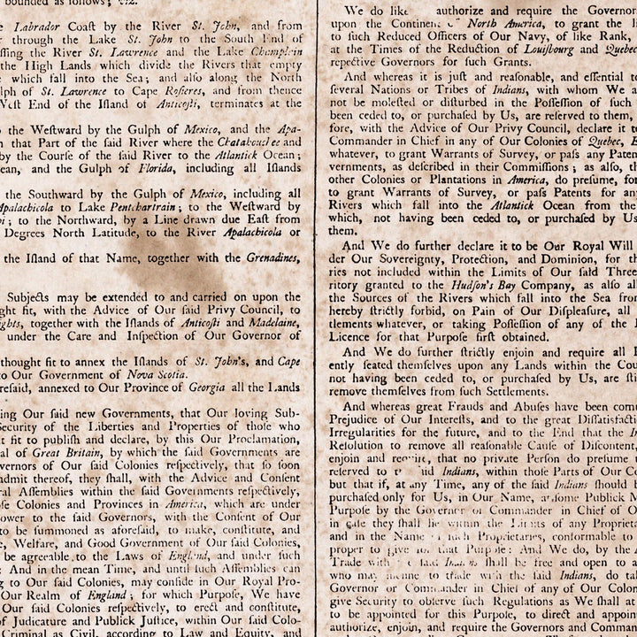 The Royal Proclamation of 1763 Retro Poster - 24" x 36"