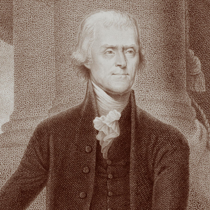Thomas Jefferson Portrait Retro Poster - 24" x 36"