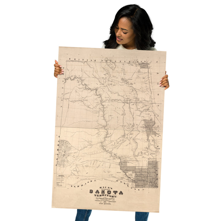Dakota Territory 1872 Retro Poster - 24" x 36"