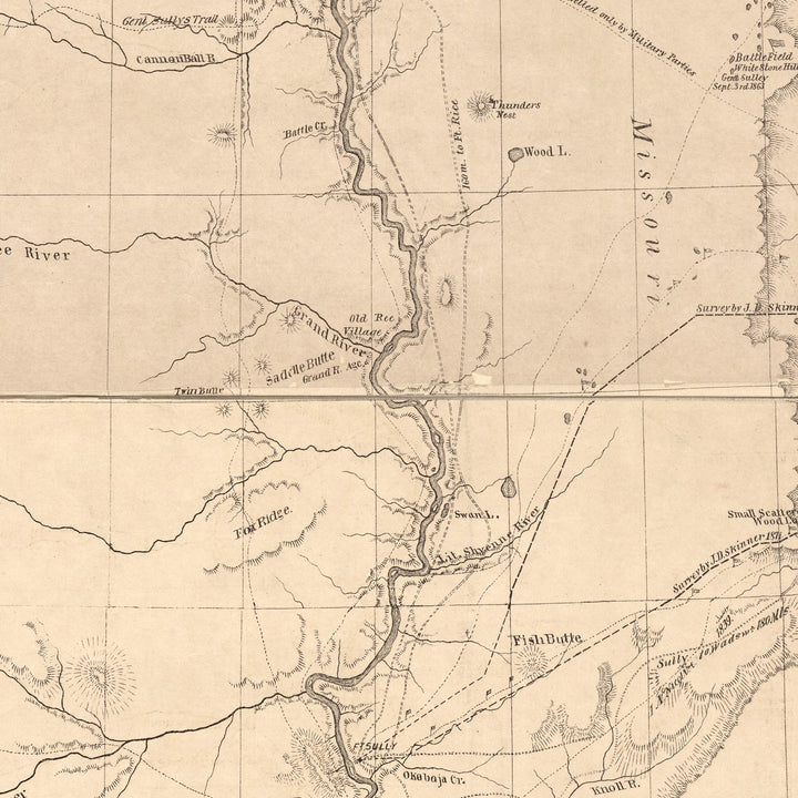 Dakota Territory 1872 Retro Poster - 24" x 36"