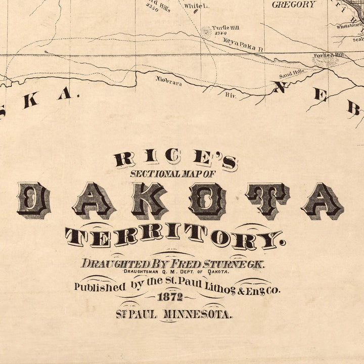 Dakota Territory 1872 Retro Poster - 24" x 36"