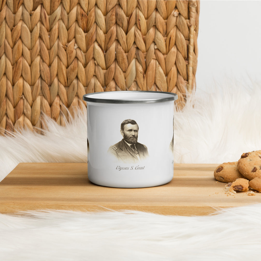 The Ulysses S. Grant Enamel Retro Mug (12 oz)