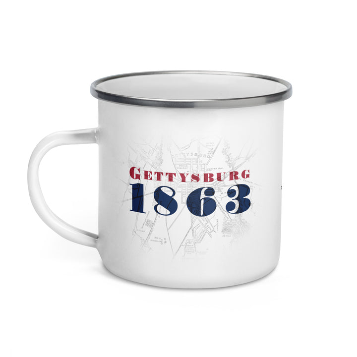 The Gettysburg 1863 Enamel Retro Mug (12 oz)