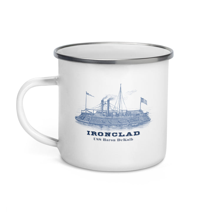 USS Baron DeKalb Enamal Retro Mug (12 oz)