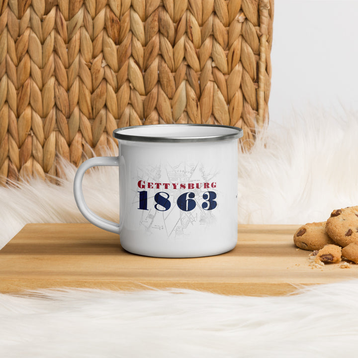 The Gettysburg 1863 Enamel Retro Mug (12 oz)