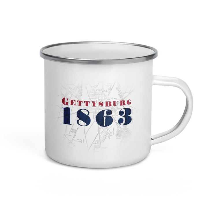 The Gettysburg 1863 Enamel Retro Mug (12 oz)