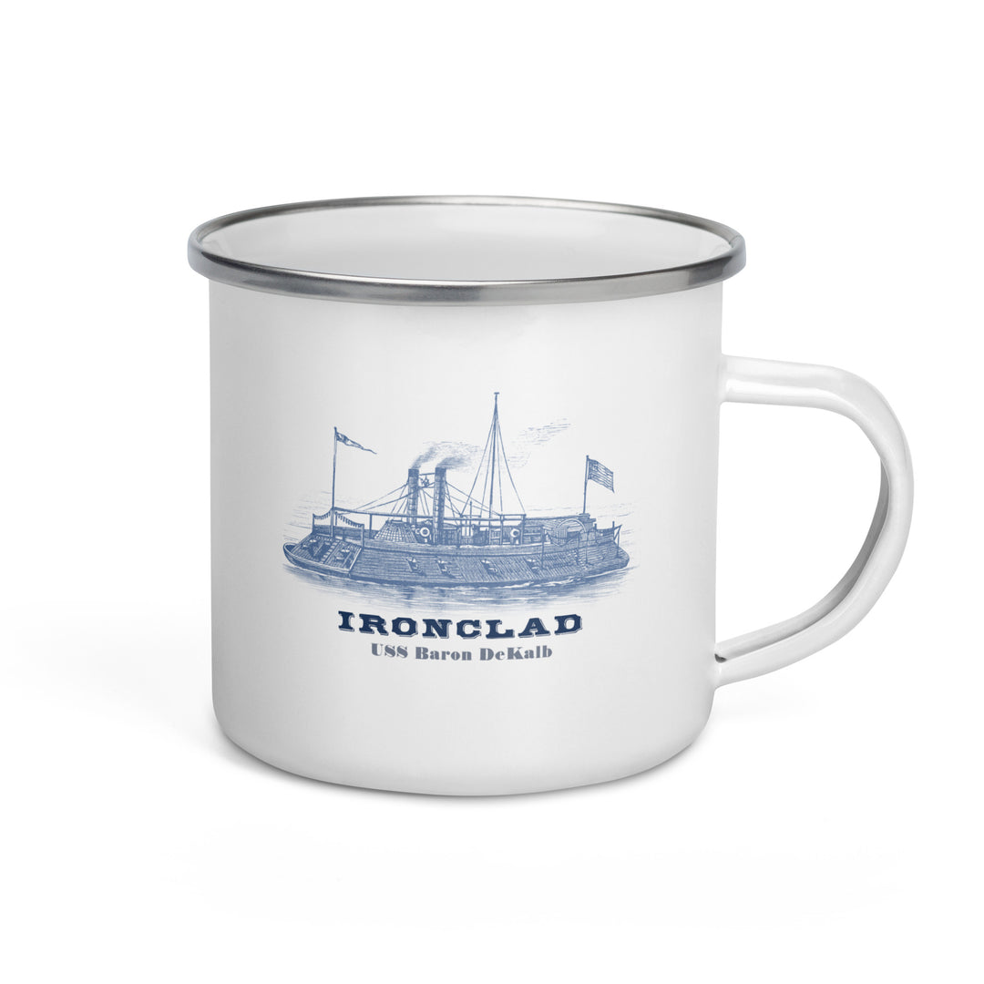 USS Baron DeKalb Enamal Retro Mug (12 oz)