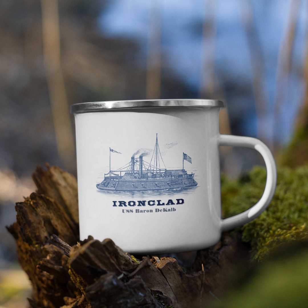 USS Baron DeKalb Enamal Retro Mug (12 oz)