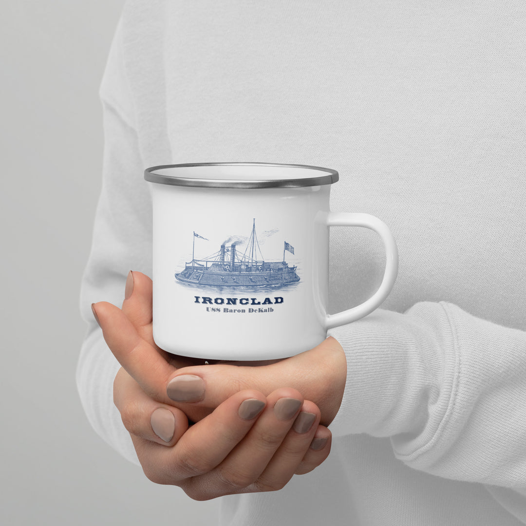 USS Baron DeKalb Enamal Retro Mug (12 oz)