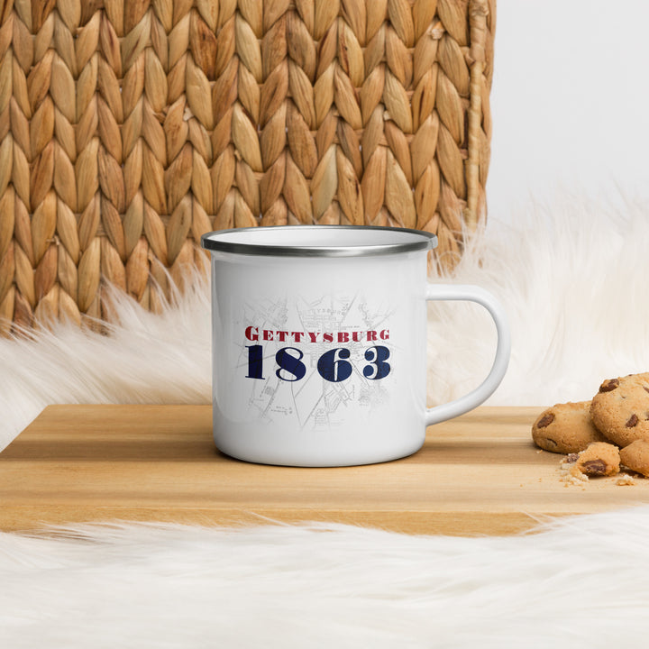 The Gettysburg 1863 Enamel Retro Mug (12 oz)