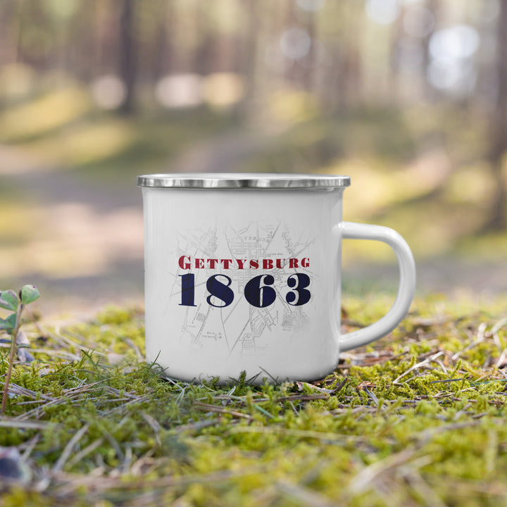 The Gettysburg 1863 Enamel Retro Mug (12 oz)